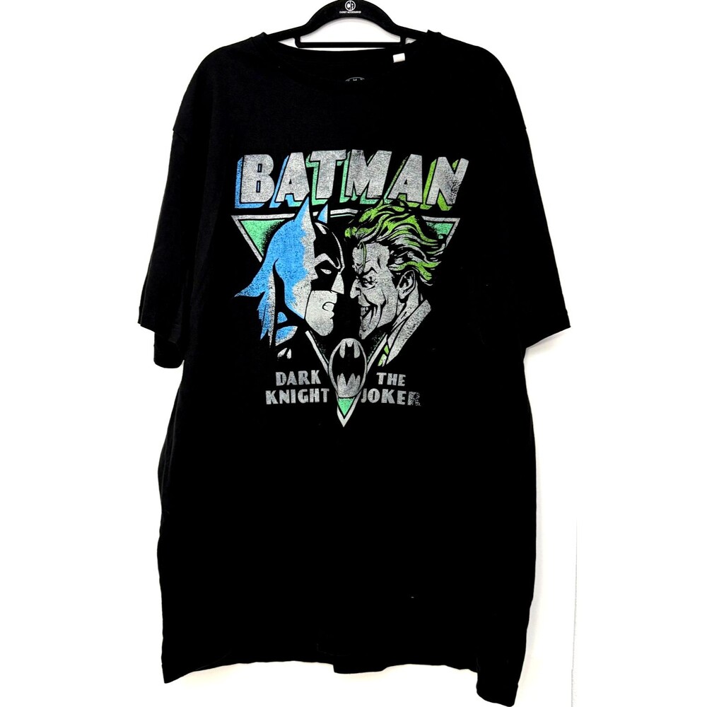 Batman Joker T Shirt Mens 3XLT Black Graphic Dark Knight DC Comics